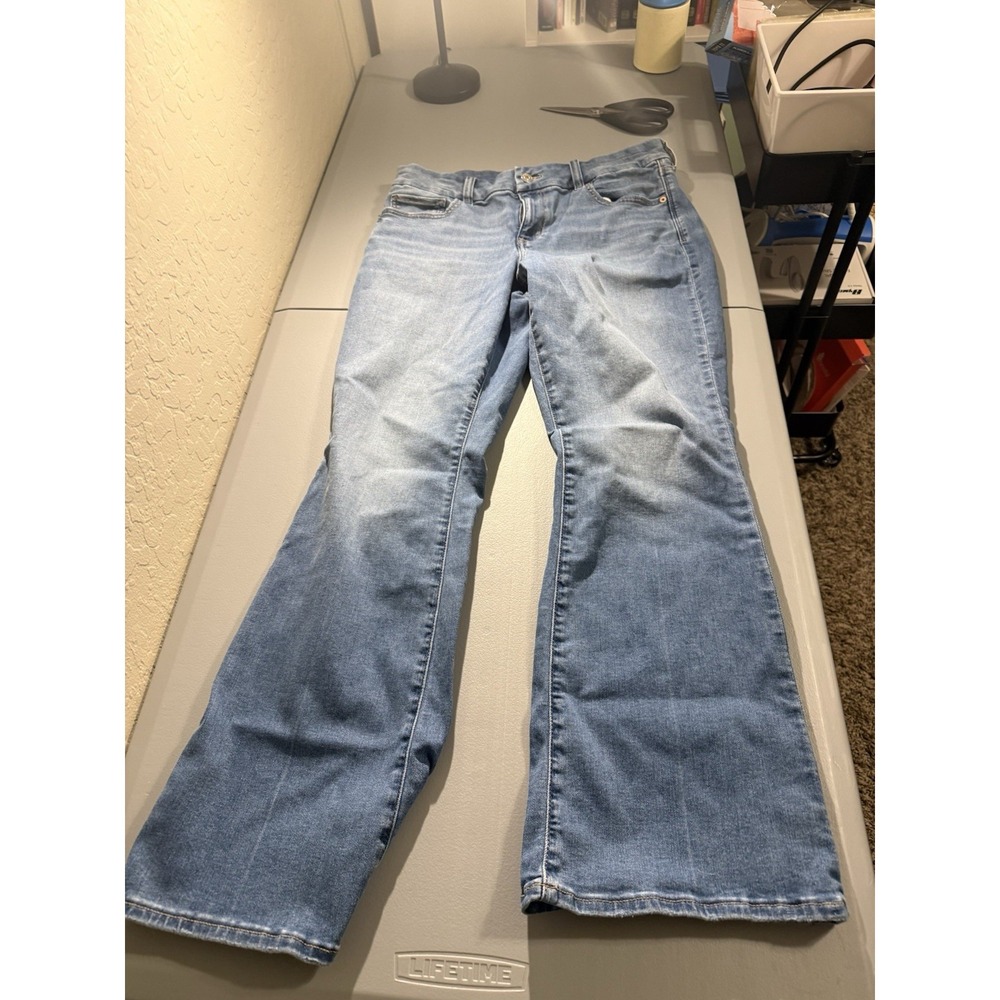 American Eagle Jeans Womens 14 Blue Curvy Kick Boot Next Level Stretch Denim - Picture 3 of 16